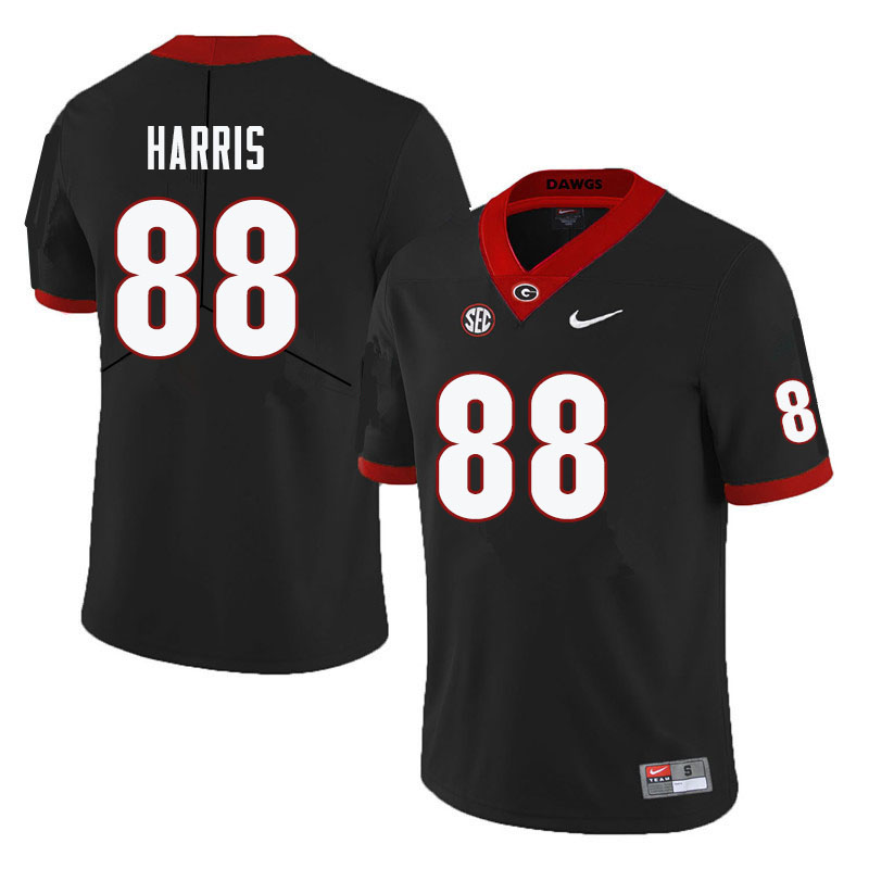 Men #88 Jackson Harris Georgia Bulldogs College Football Jerseys-Black